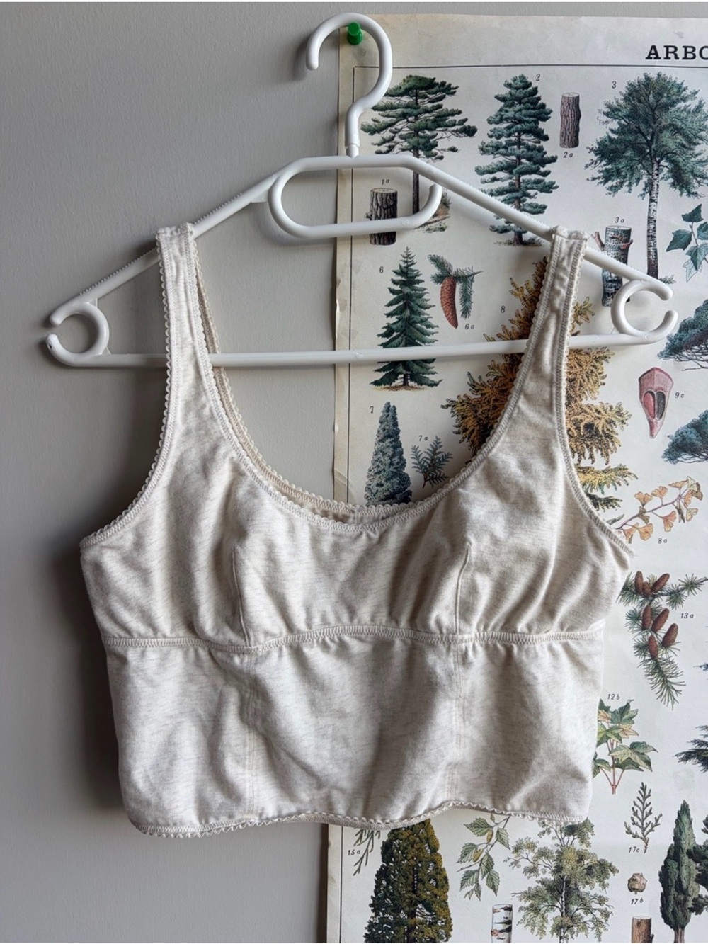 Aerie Super Chill Cream Ribbed Bralette Tank Top Small